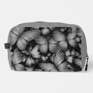 Trousse De Toilette Impression Papillons Gris