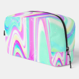 Trousse De Toilette Iridescente Holographique Liquide Swirl