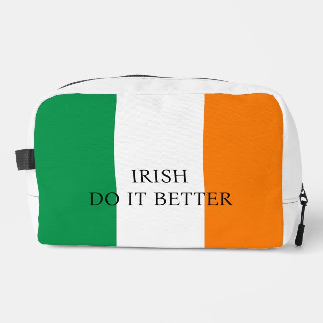 Trousse De Toilette Irish Do it Better Drôle drapeau irlandais coutume (Recto)