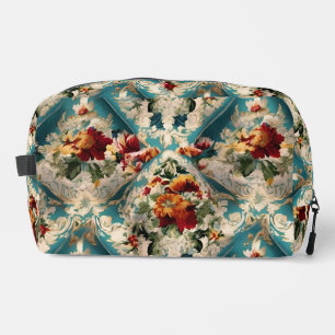 Trousse De Toilette Italien Exquis, Fleurs Délicieuses avec verdure