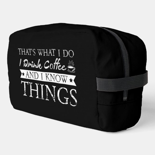 Trousse De Toilette Je bois du café et je sais des choses (Coin gauche)