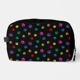 Trousse De Toilette Joli Empreintes de pattes colorés Motif noir