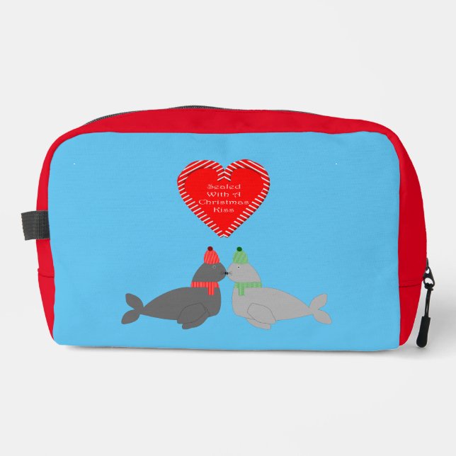 Trousse De Toilette Joli Seals de baiser de Noël (Recto)