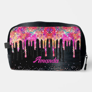 Trousse De Toilette Jolie licorne noir parties scintillant d'anniversa