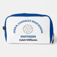 Joueuse de volley-ball personnalisée au lycée bleu