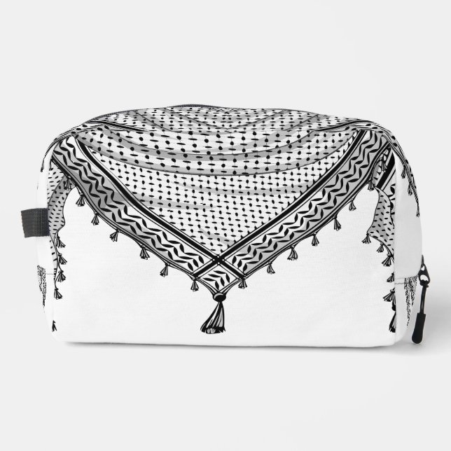 Trousse De Toilette Keffiyeh Écharpe palestinienne tissu traditionnel (Recto)