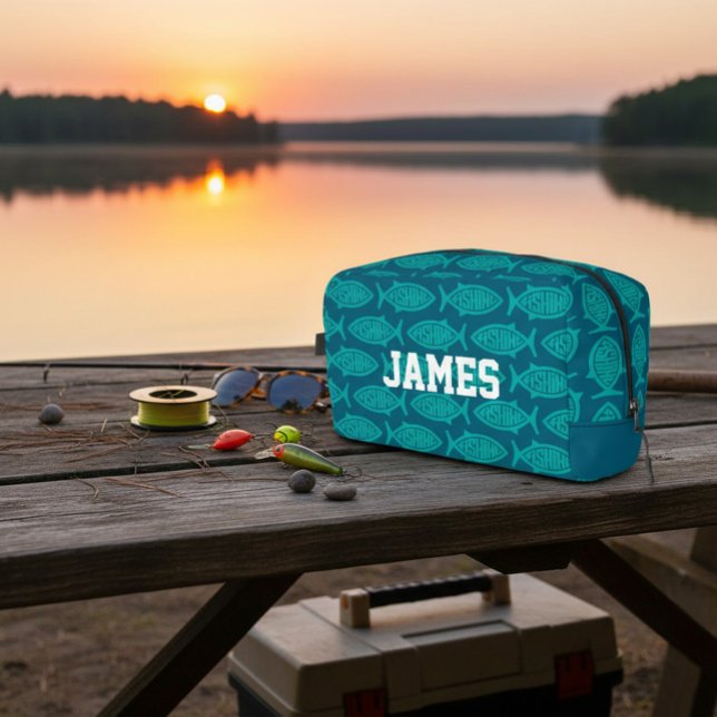 Trousse De Toilette Kit Dopp Pêche Personnalisé (Créateur téléchargé)