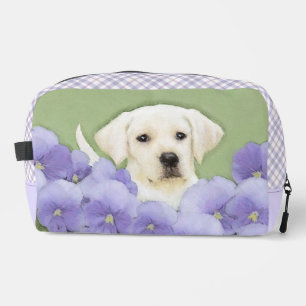 Trousse De Toilette Labrador Retriever Puppy Peinture Chien Jaune Art