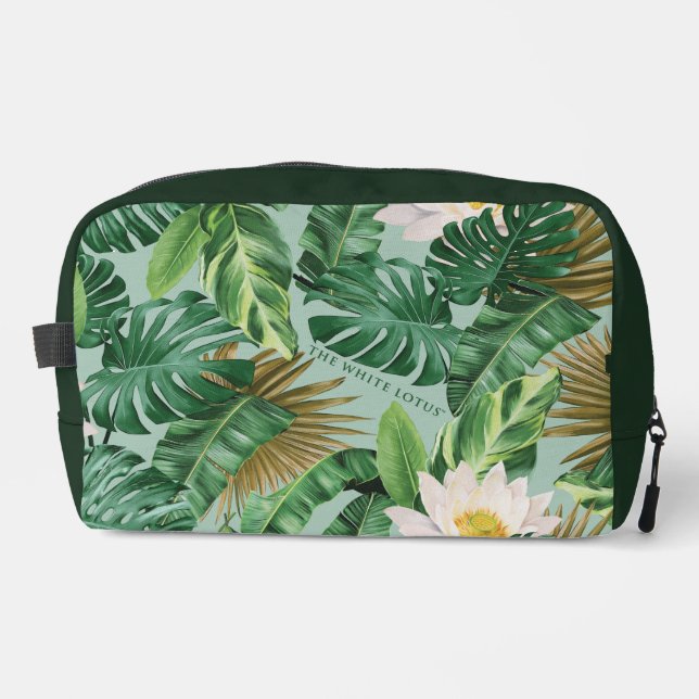 Trousse De Toilette Le Motif blanc Lotus Tropical Canopy (Recto)