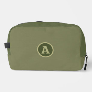 Trousse De Toilette Lettre personnalisée vert armée uni tendance.