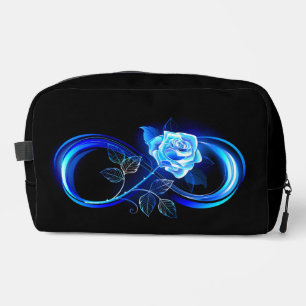 Trousse De Toilette L'infini lumineux avec une rose bleue