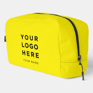 Trousse De Toilette Logo de société jaune Nom Instagram Voyage