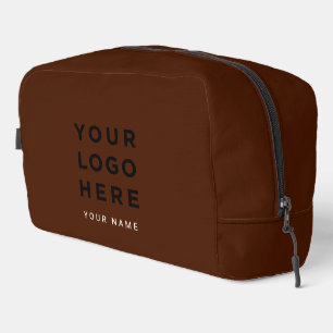 Trousse De Toilette Logo de voyage Instagram simple marron pour entrep