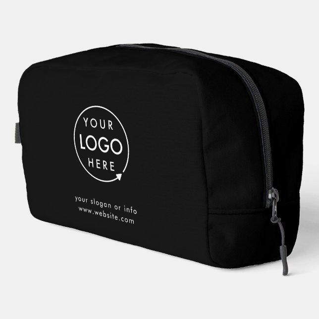 Trousse De Toilette Logo d'entreprise Moderne Design tendance Noir (Coin droit)