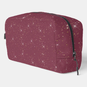 Trousse De Toilette Luxe bordeaux brillant parties scintillant d'or co
