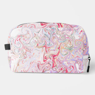 Trousse De Toilette Marbre Tourbillonnant Fluides Rose Vibrant Art Abs