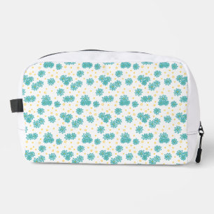 Trousse De Toilette Marguerites et Points - Turquoise et Jaune