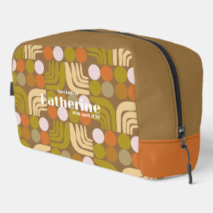 Trousse De Toilette Marron Orange Vert Bohème