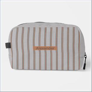 Trousse De Toilette Masculine Gris et rouge chaud