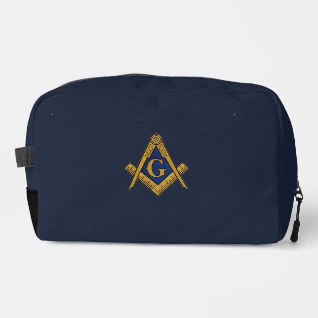 Trousse De Toilette Masonic Freemasons Masonry Oes Carré et Compass (Recto)