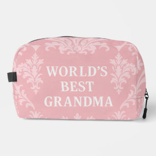 Trousse De Toilette Meilleure Grand-mère du Monde Élégant Rose Pâle Bl