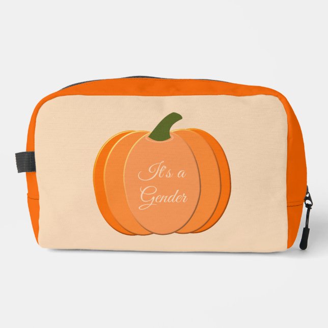 Trousse De Toilette Mignonne Orange Genre Neutre Citrouille Genre Révé (Recto)