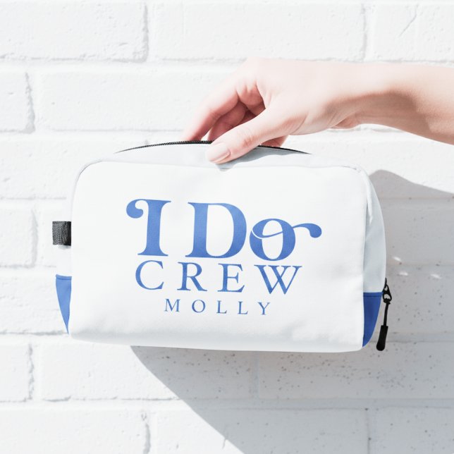 Trousse De Toilette Modern I Do Crew Cobalt Blue Bridesmaid (Get the crew together in style with this trendy "I Do Crew" design!)