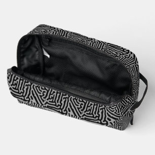Trousse De Toilette Moderne, élégant, gris et noir classique