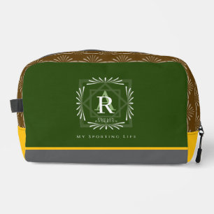 Trousse De Toilette Moderne et élégant Monogramme vert