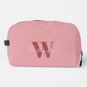 Trousse De Toilette Monogramme de fille et nom rose roux