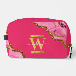 Trousse De Toilette Monogramme de Parties scintillant de l'âge rose et
