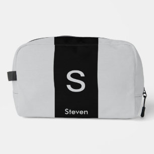 Trousse De Toilette Monogramme deux tons moderne noir et gris