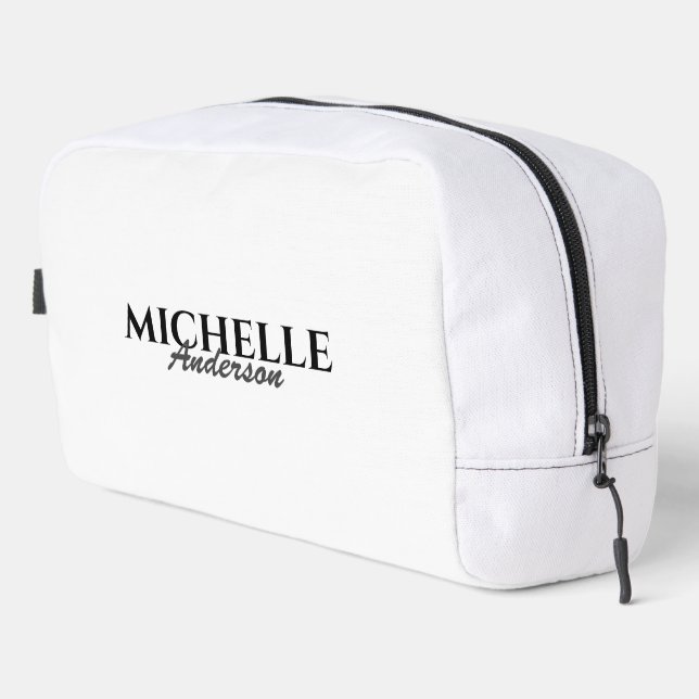 Trousse De Toilette Monogramme moderne simple (Coin droit)
