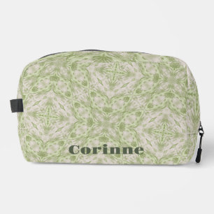 Trousse De Toilette Monogramme Nom Sage Green Motif  