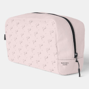 Trousse De Toilette Monogramme personnalisé rose