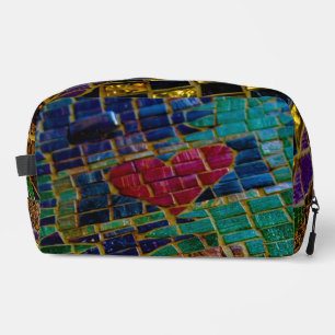 Trousse De Toilette Mosaïque colorée du Coeur Rouge