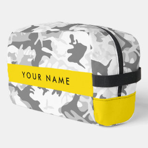 Trousse De Toilette Motif camouflage neige hivernale grise Personnalis