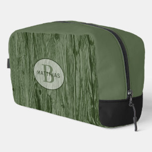 Trousse De Toilette Motif de bois vert foncé de la forêt moyenne