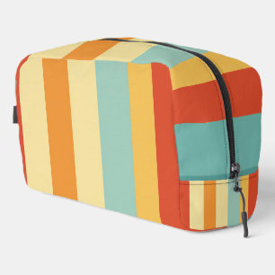 Trousse De Toilette Motif de couleur rétro rayé