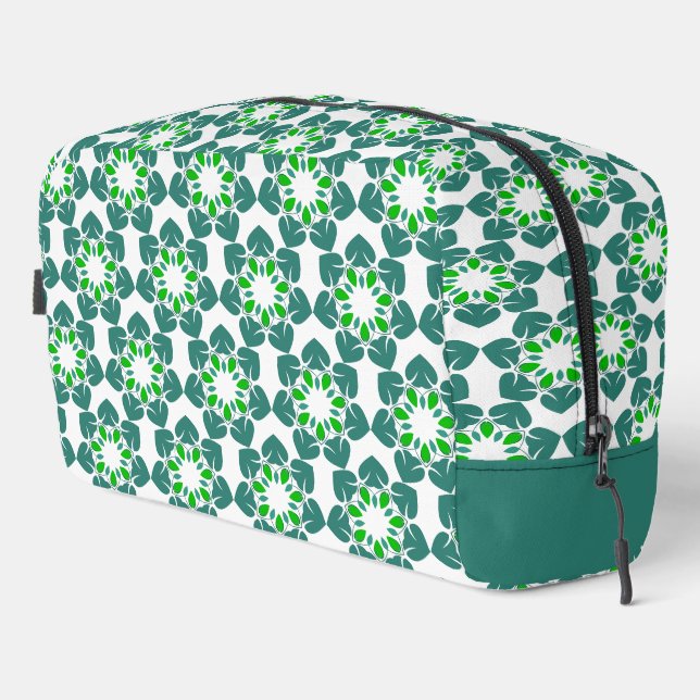Trousse De Toilette Motif de feuille, motif de feuilles, feuilles vert (Coin droit)