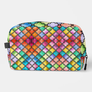 Trousse De Toilette Motif en mosaïque arc-en-ciel