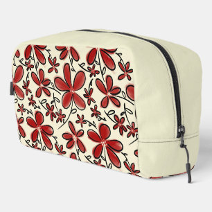 Trousse De Toilette Motif fleur rouge