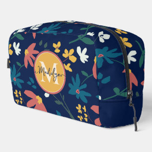 Trousse De Toilette Motif floral branché et dynamique sur Monogramme b