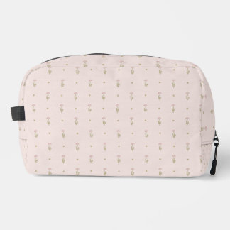 Trousse De Toilette Motif minimaliste de fleurs sauvages avec des poin