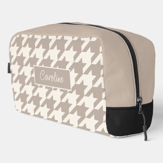 Trousse De Toilette Motif neutre ivoire Taupe beige pied (Coin droit)