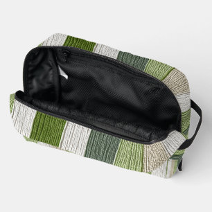 Trousse De Toilette Motif rayé vert et crème