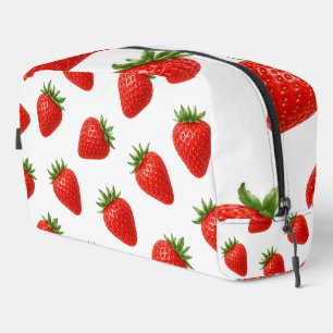 Trousse De Toilette Motif sans couture de fraise Mignonne Fruit rouge