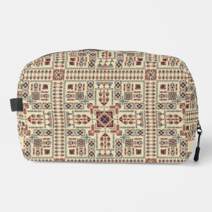 Trousse De Toilette Motif Tatreez, ornement géométrique beige