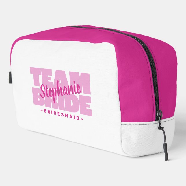 Trousse De Toilette Nom de la fête de mariée de l'équipe Mariée (Coin droit)