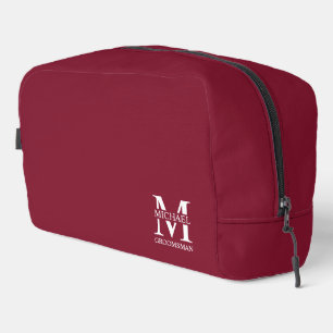 Trousse De Toilette Nom et monogramme du Groomsman personnalisé